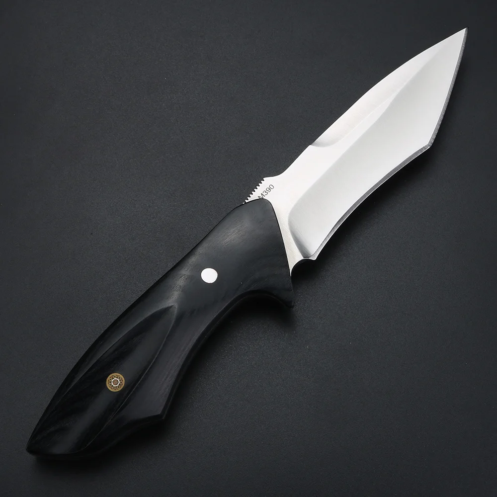 Уличный нож с деревянной ручкой кинжал высокой твердости стальной для кемпинга и