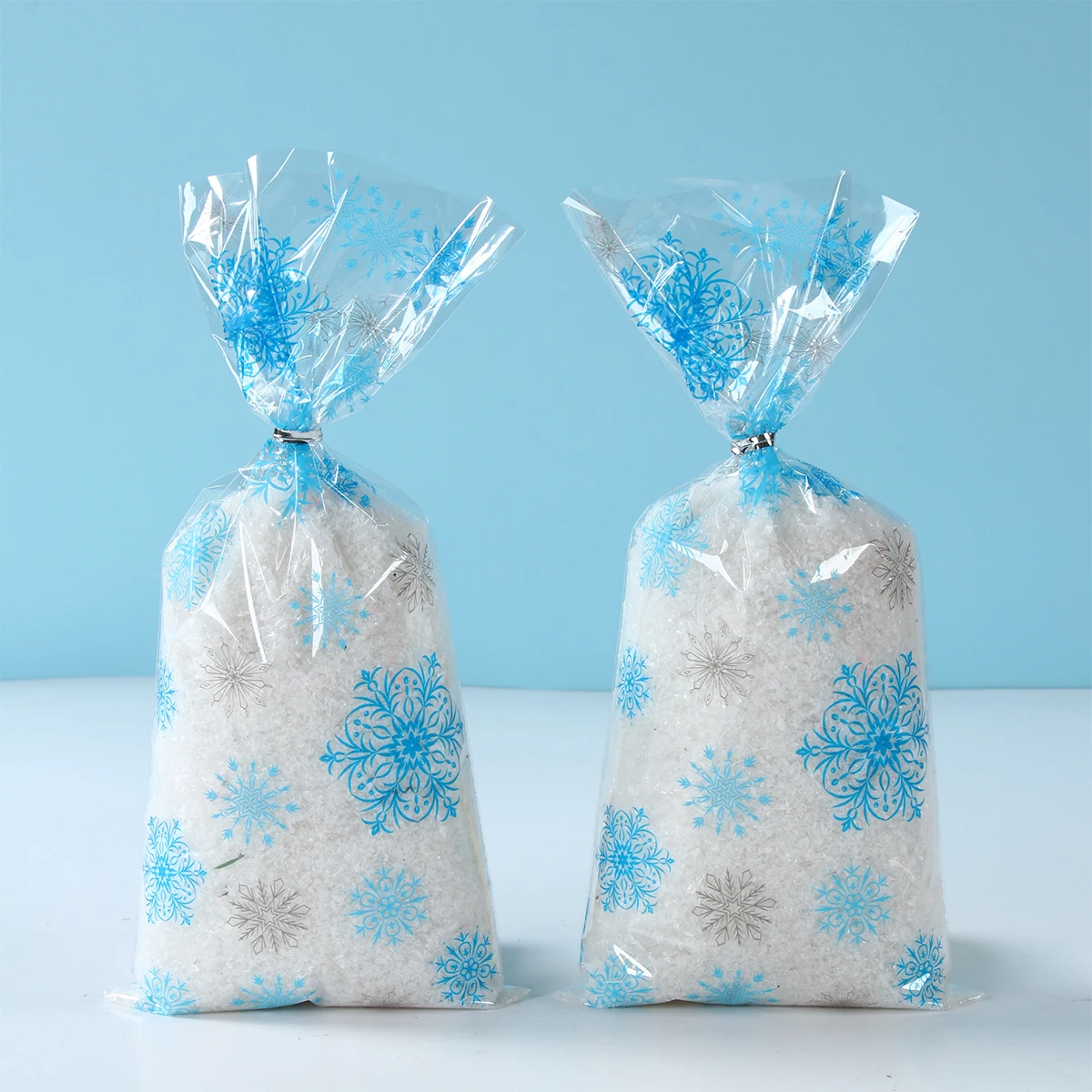 Рождественская Снежинка прозрачная сумка для конфет Рождественский мешок