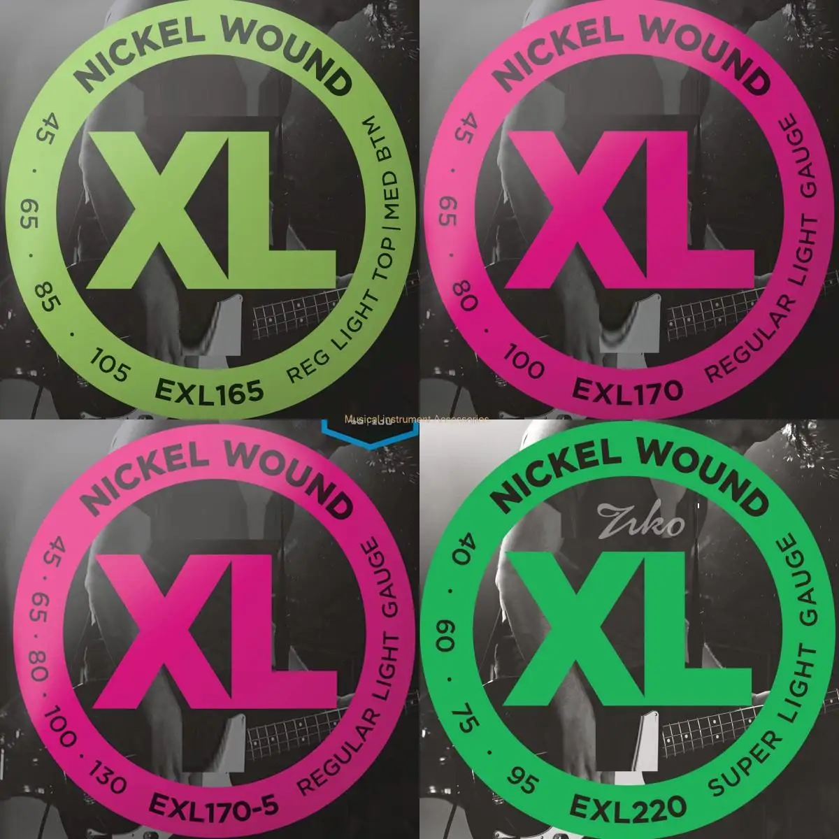

Antirust strings XL Nickel Professional Electric Bass Strings 220 170-5 a variety of thickness 4-5 strings Free Shipping