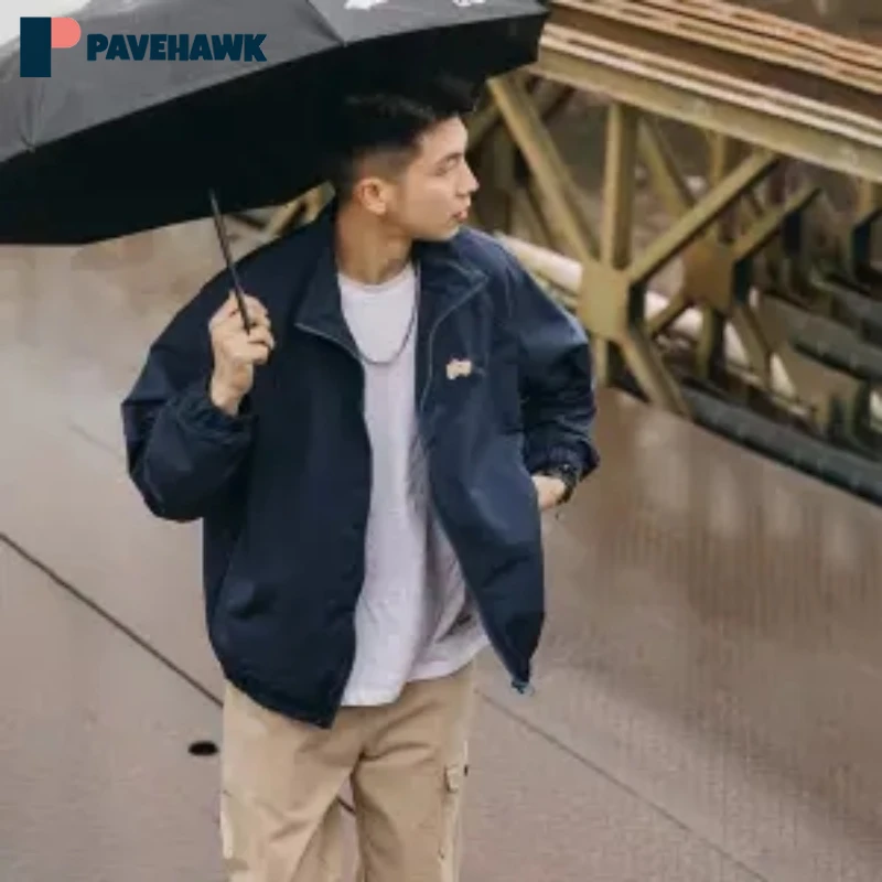 

American Baseball Jacket Men's 2023 Spring Autumn New Standing Collar High Street Trendy Loose Casual Windproof Waterproof Coat