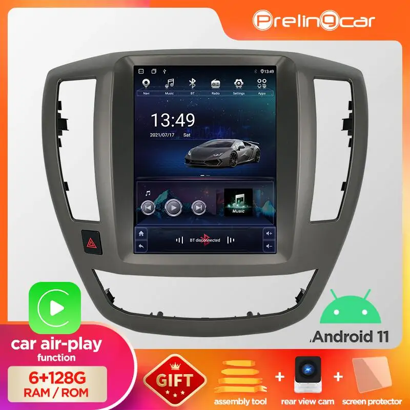 

Автомобильный радиоплеер Android 10 для Buick LaCrosse 2006-2008, мультимедийный видео GPS-навигатор для стильного Tesla, вертикальный экран 6G + 128G