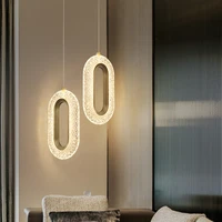 nordic oval pendant light crystal lamps for living room bedroom kitchen hanging led lamp indoor home decor led lustre lights