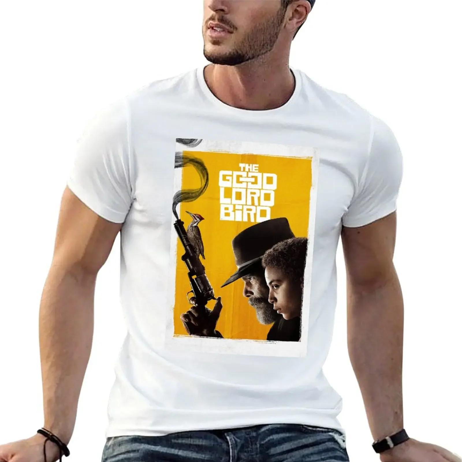 Футболка с плакатом Хороший лорд птица синяя архая одежда больших размеров