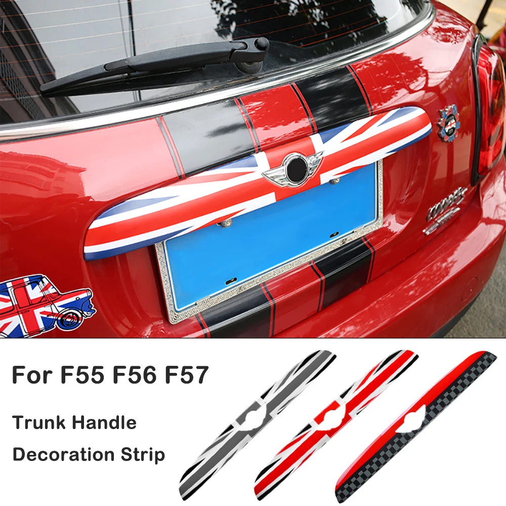 Union Jack Car Rear Door Trunk Handle Cover Trim Sticker Protection Strip For M Coope r S Hatch back F 55 F 56 F 57 Accessories