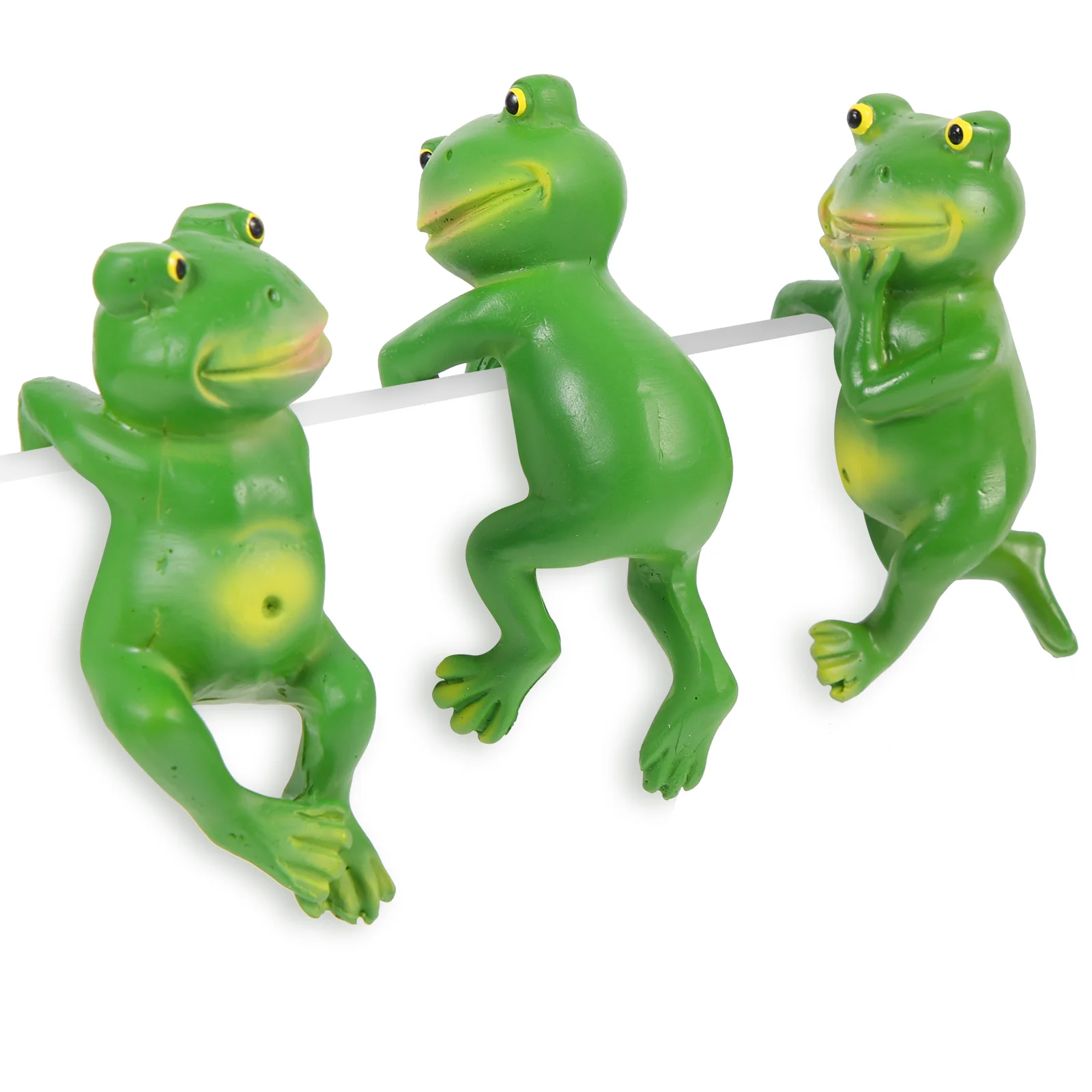 

Frog Pot Planter Figurine Flower Frogs Climbing Decor Hugger Resin Miniature Animalstatues Garden Hanging Statue Figurines
