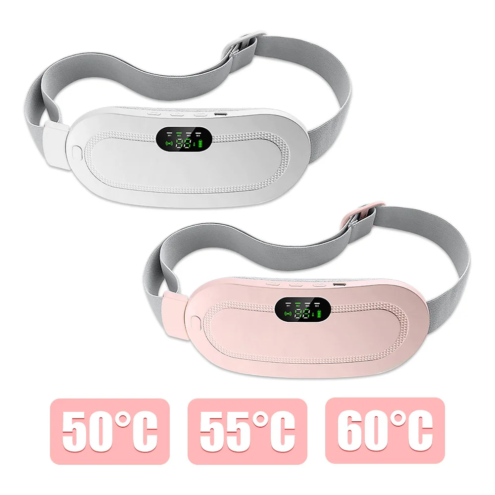 

Menstrual Heating Pad Smart Warm Palace Belt Waist Vibration Massage Device Abdominal Massager for Cramps Period Pain Relief