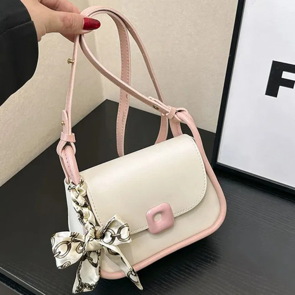 Шелковый шарф с подвеской в виде банта сумка для подмышек корейский стиль