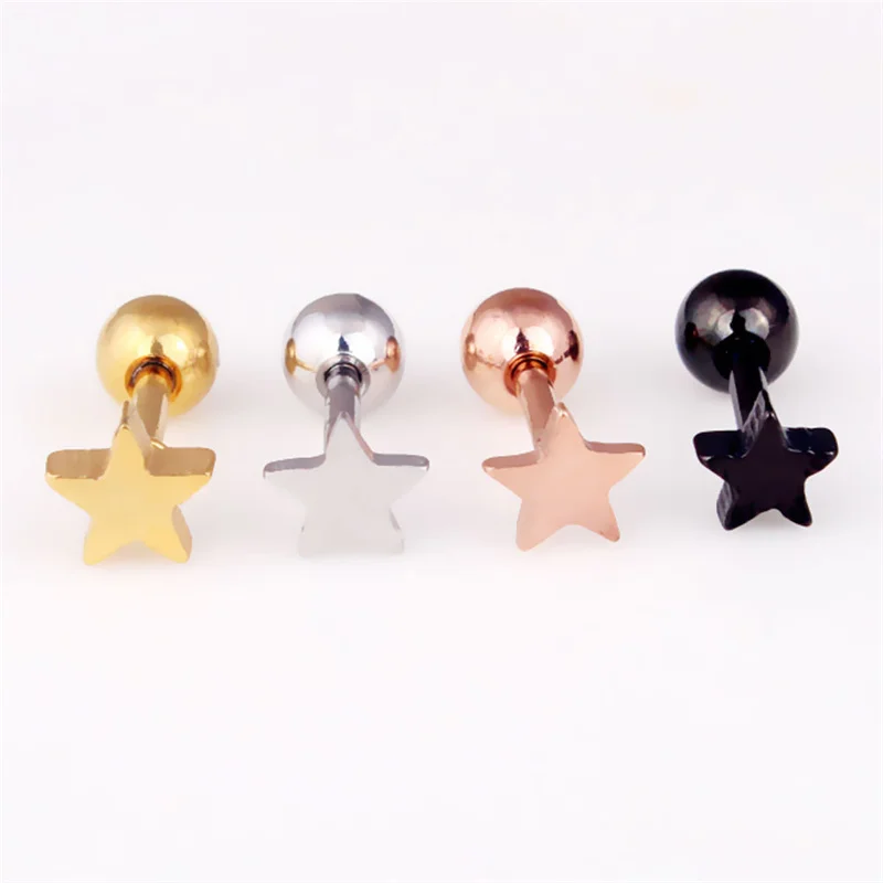 

Simple Five Point Star Stud Earrings for Women Party Gift Anti-allergy Ear Bone Nails Small Cute Fashion Earrings Korean Jewelry