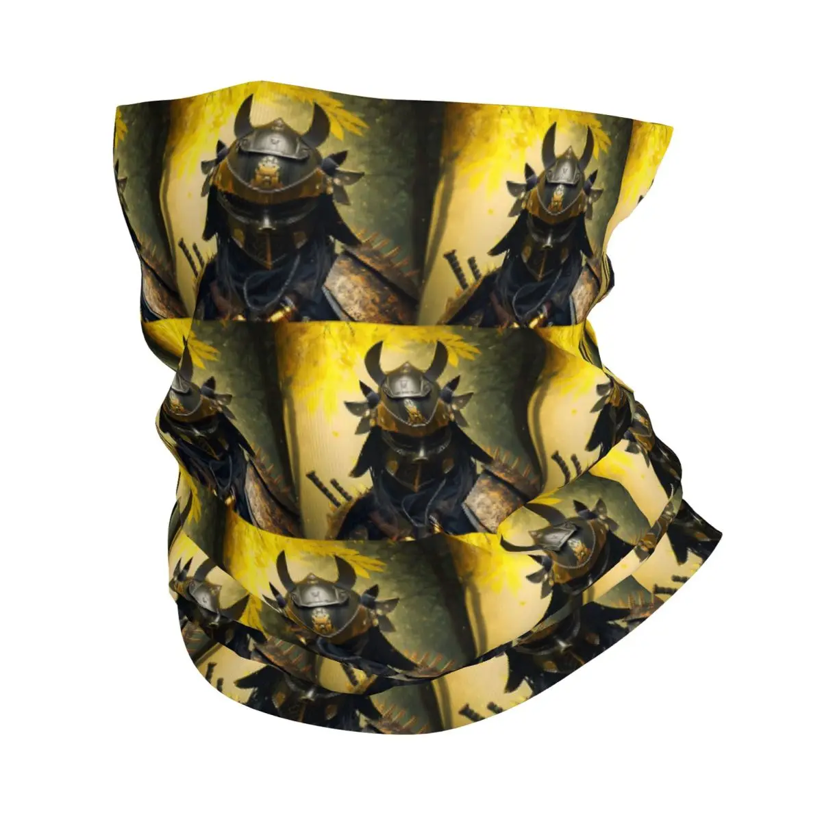 Потрясающая самурайская демон золотая бандана гетры с принтом маска шарф теплый