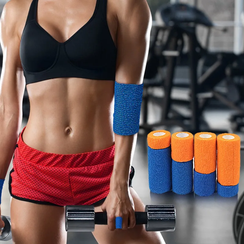 

4.5m Self Adhesive Elastic Bandage Color Sports Self Adhesive Elastic Bandage Wrap Tape For Knee Support Pad Finger Ankle