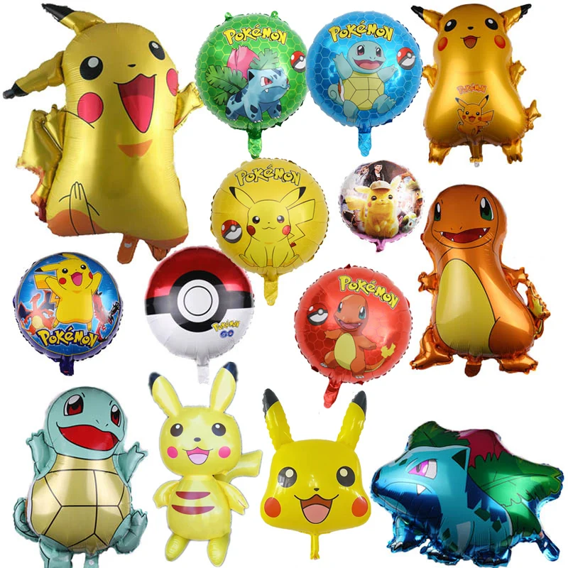

TAKARA TOMY воздушный шар "Покемон" Тема аниме аксессуары пикачу Сквиртл Bulbasaur день рождения детский воздушный шар подарок