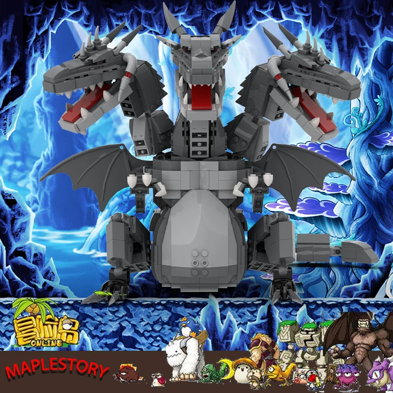 

Креативные блоки MOC MapleStory, классические ностальгические островные Приключения босса в стиле ретро, модель 079 блоков для рук мальчиков