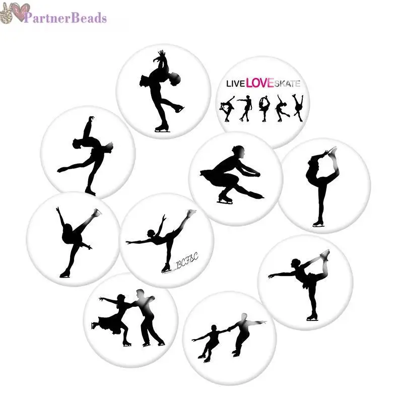 

Dance Round Photo Glass Cabochon Demo Flat Back Making Findings 20mm Snap Button N0751