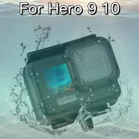 for hero 9 10 black accessories waterproof case 50m underwater touch door diving housing mount shell for hero9 10