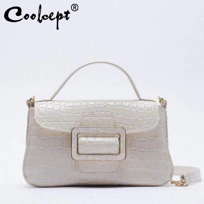 

Coolcept Women'S Messenger Bag Alligator Women'S Pouch Fashion Chains Female Shoulder Bag For Women Daily Phone Handbag