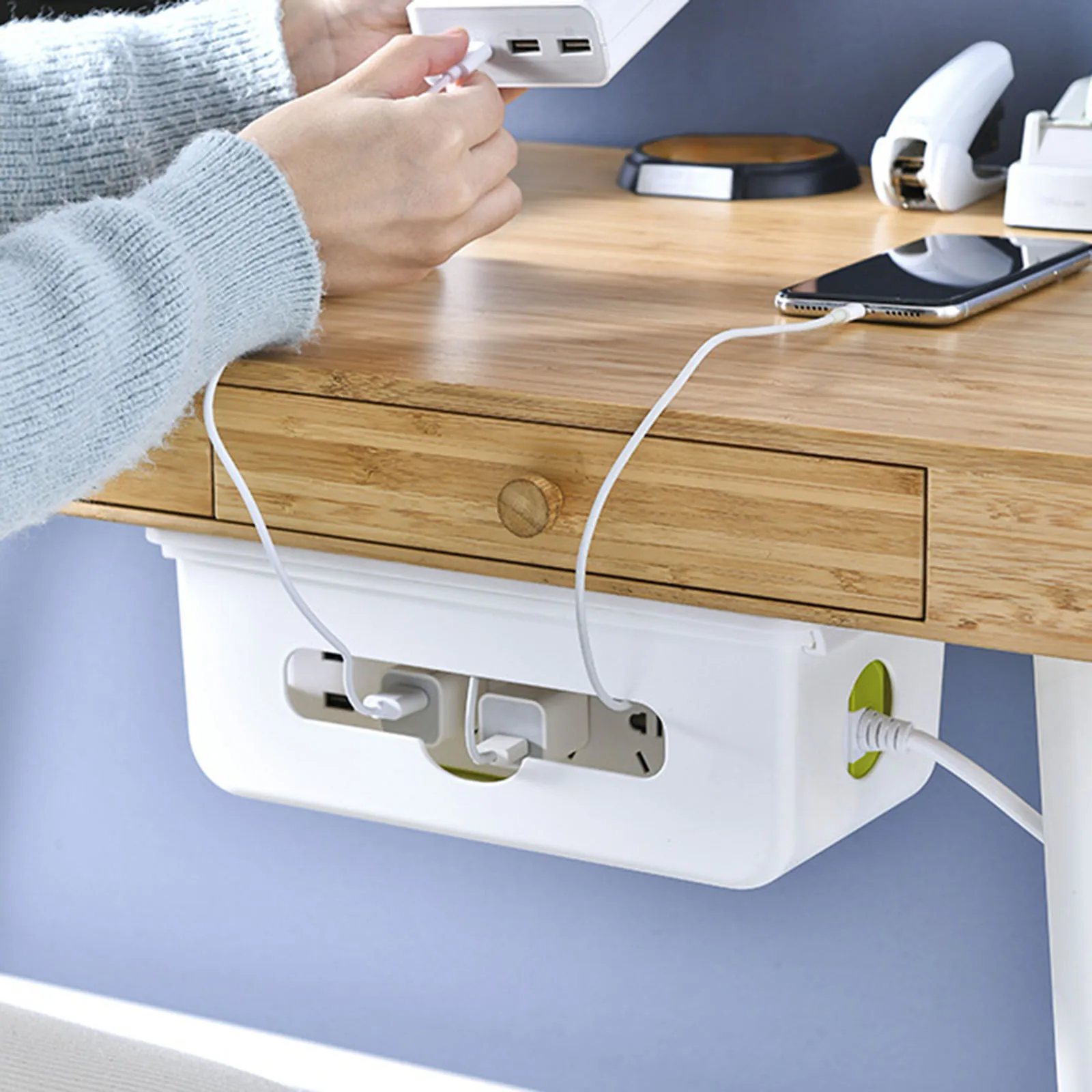 Ящик-органайзер под стол многофункциональный ящик для офиса столом хранения