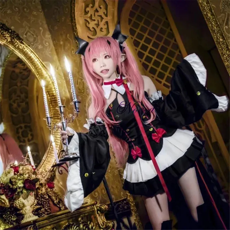 Фото Серафим Конца Owari no Seraph Krul Tepes Косплей Костюм Униформа Парик Косплей Аниме Ведьма Вампир Костюм Хэллоуина Для W gdk №3