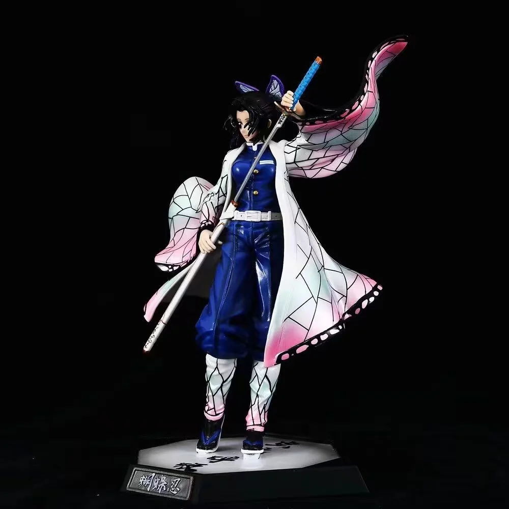 

29cm Anime Demon Slayer Kochou Shinobu Figures Kimetsu No Yaiba Figurine Gk PVC Model Toys Doll Ornament Gifts