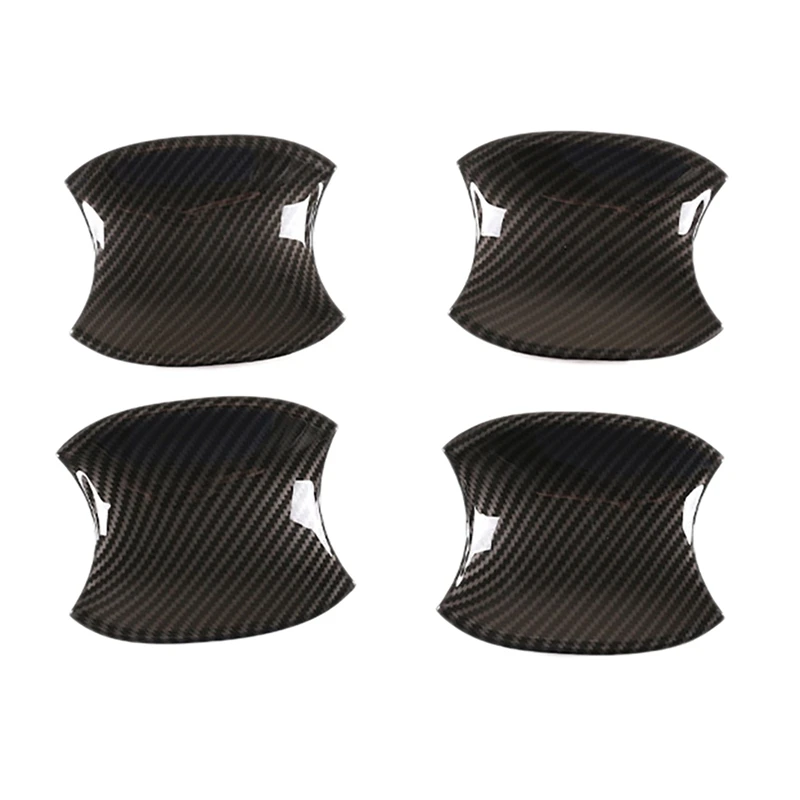 

4Pcs Car Door Outer Door Bowl Carbon Fiber Pattern for 2016-2020 Toyota Tacoma