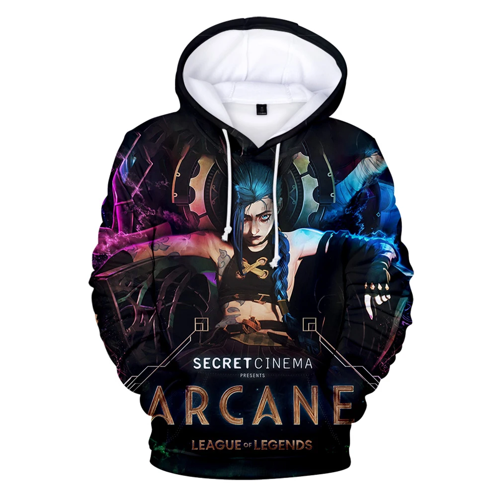 

3D Tracksuit LOL Tv Series Arcane Hoodie Long Sleeve Women Men Sweatshirt Harajuku Streetwear 2022 Fashion Clothes Plus Size
