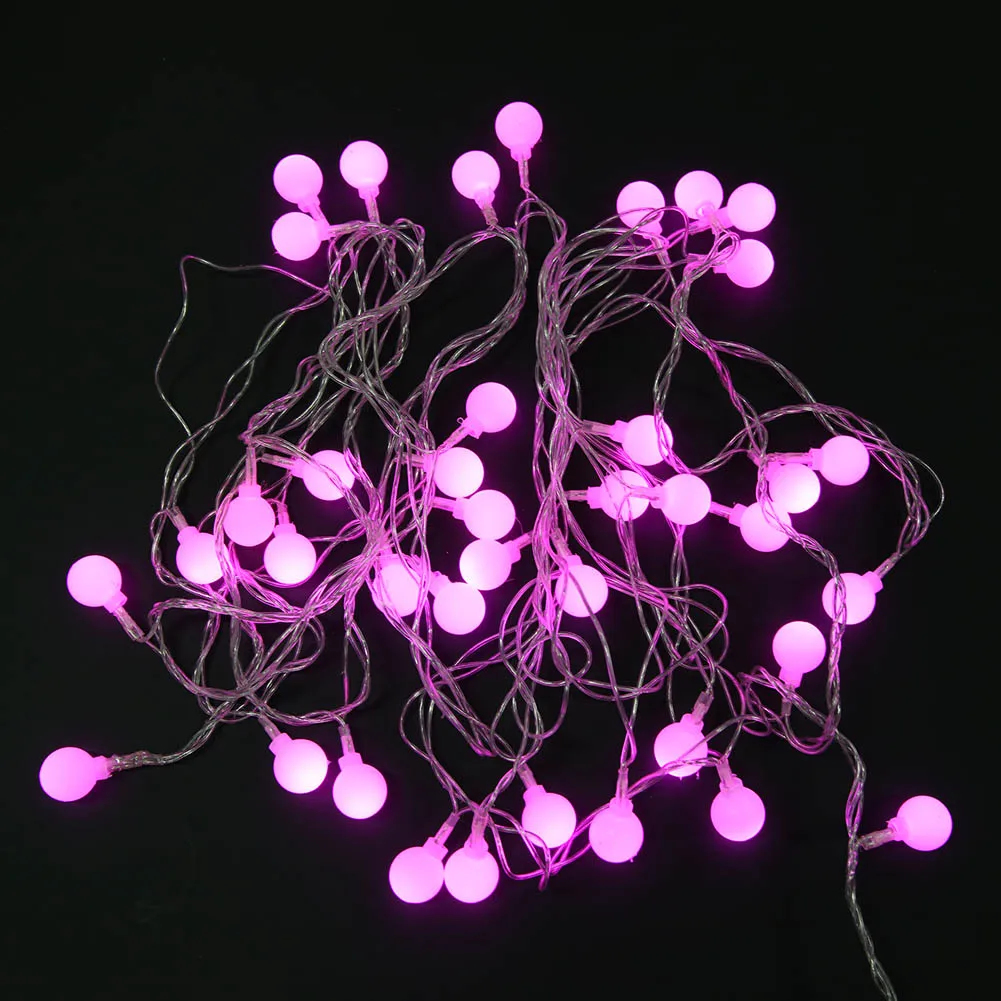 

5M LED String Lights Round Bead Rope Garland Light Fairy Lamp Lanyard for Christmas Wedding Party Decoration Lighting Strings