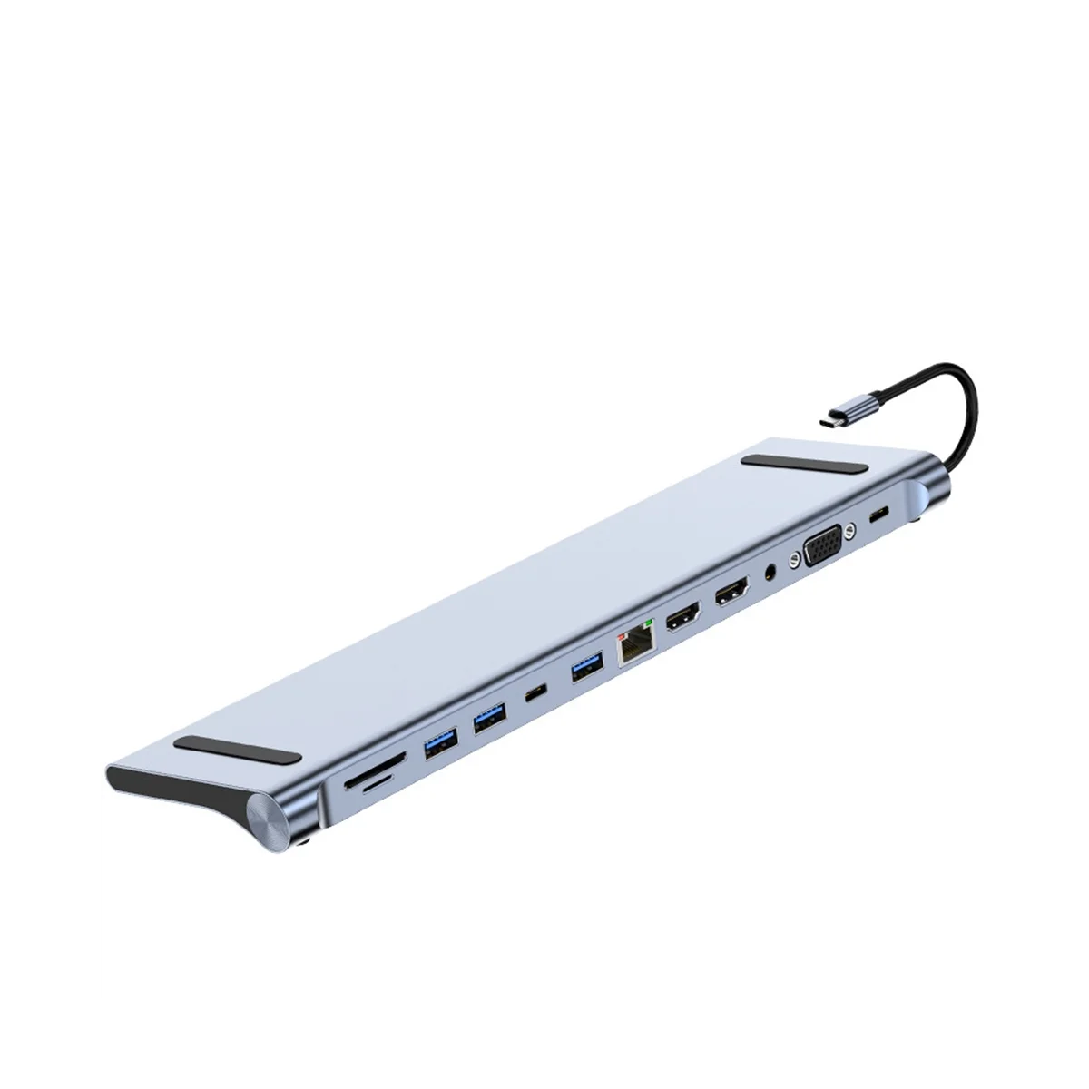 

USB C Hub 12 in 1 USB C Adapter with 4K -Compatible VGA USB-C 3 Gigabit Ethernet Audio SD/TF for