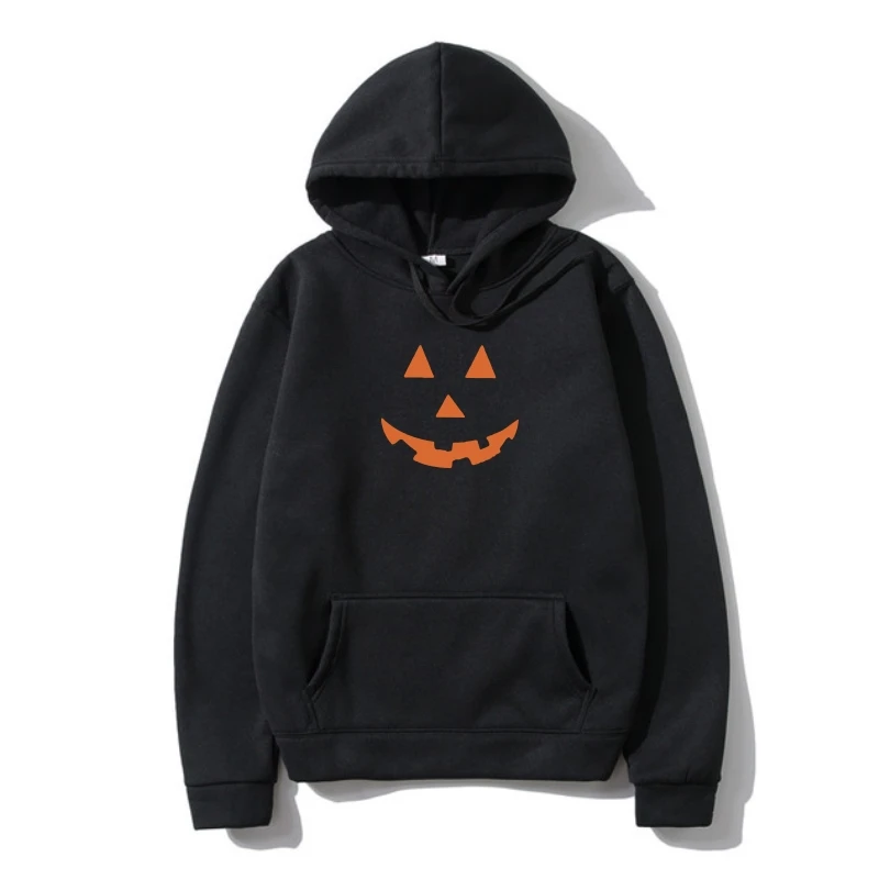 

Men SweatSweatshir Halloween Pumpkin Face Scary Eyes Mouth Outerwear Outerwear Printed Outerwear Sweatshir Hoody Hoodys