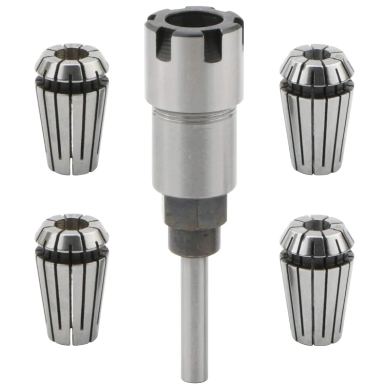 

Shank Router Bit Collet,1/4 Shank Router Collet Chuck Converter Adapter Chuck Driver For Lathe CNC Router Cutter Milling