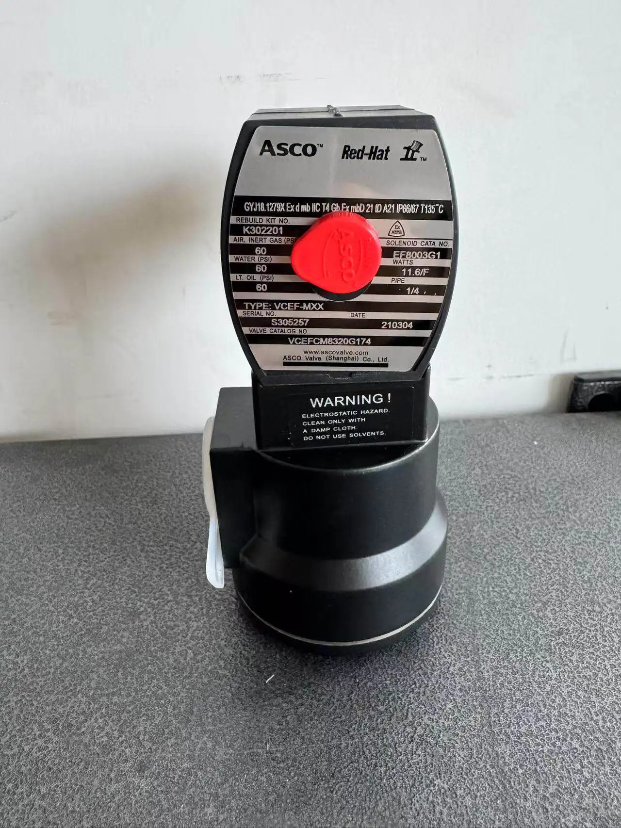 Фото Подходит для электромагнитного клапана ASCO VCEFCM8320G174, латунный корпус, взрывозащищенный CT4, с распределительной коробкой. №2