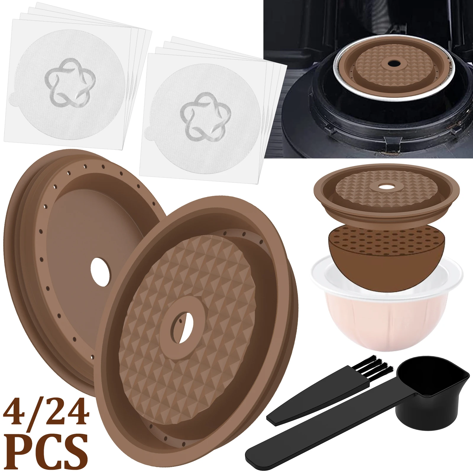 Многоразовые силиконовые крышки для кофейных капсул идеально подходят марки