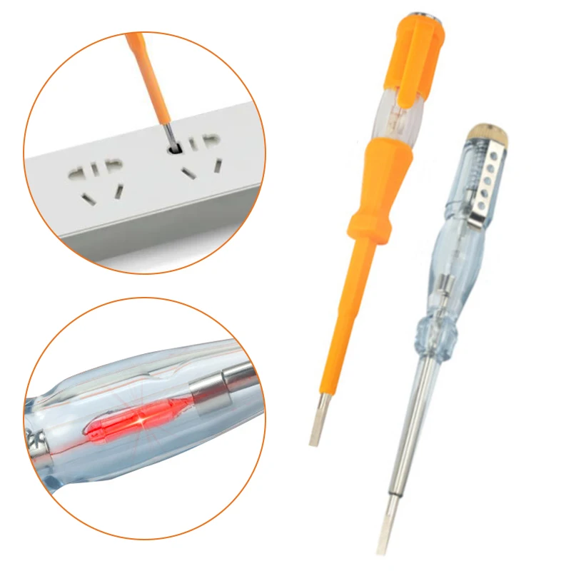 

Electrical Tester Pen Voltage Indicator Test Pencil Tester Screwdriver 80-500V Neon Bulb Contact Insulation Test Pen