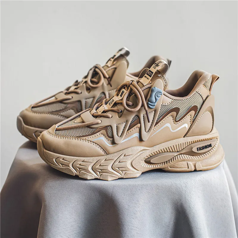 

Spring Autumn Breathable Dad Sneakers Men Platform Casual Shoes Male Vulcanized Sport Shoes Harajuku Streetwear