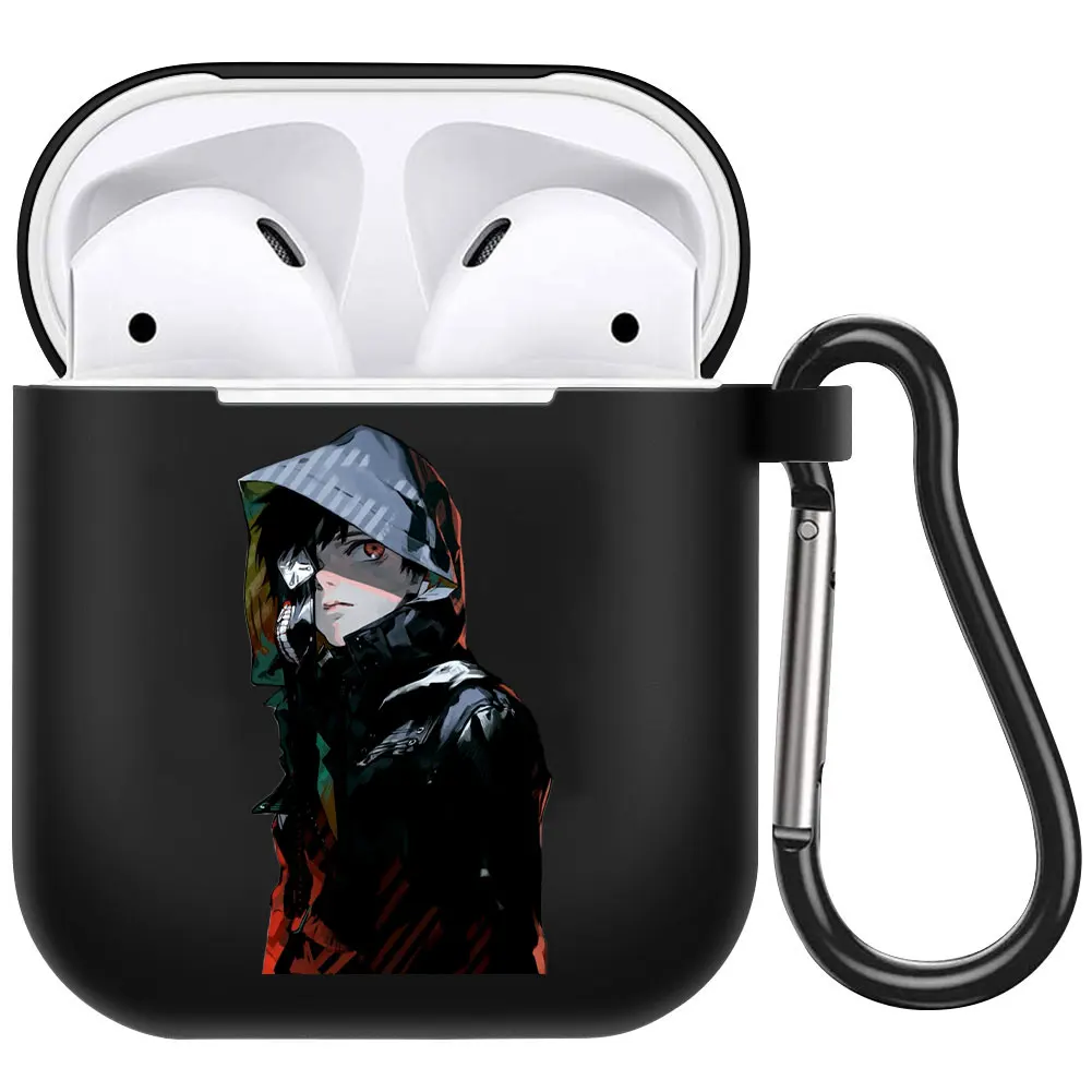 

Horror Tokyo Cartoon Animation Luxury Black Soft Silicone Apple Wireless Bluetooth Headphone Cover Suitable for AirPods 1 2 3Pro