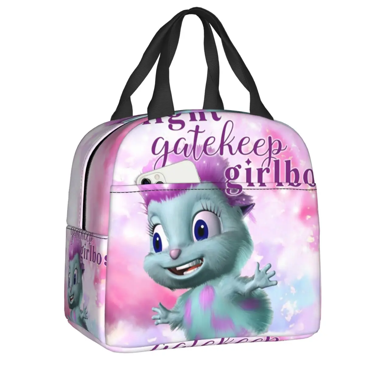 

Bibble Beliefs Insulated Lunch Bag for Women Resuable Cartoon Fantasy Girlboss Cooler Thermal Bento Box Beach Camping Travel