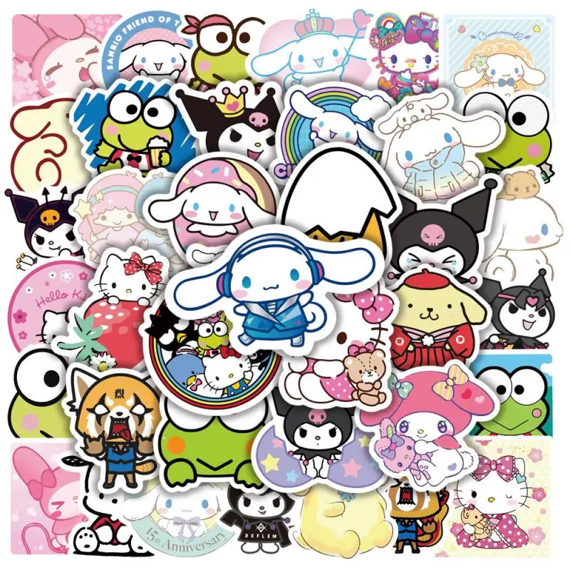 

Стикеры Hello Kitty водостойкие, 10/30/50/100 шт.