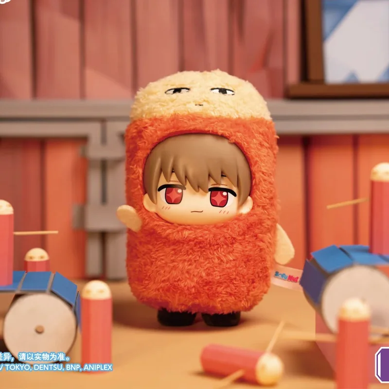 Фото Плюшевый брелок-сюрприз Bandai Gintama Sofubi: модная игрушка, настольное украшение, подарок для фанатов аниме №4
