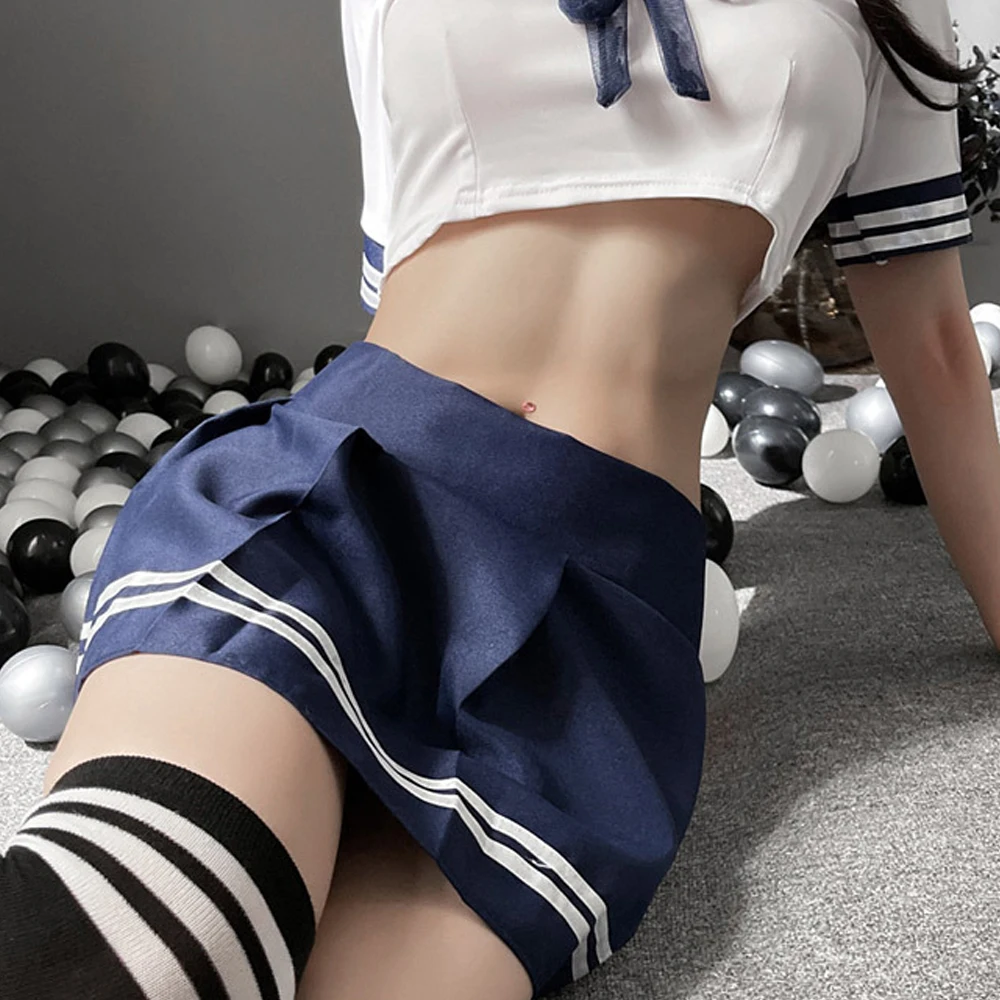 Сексуальное нижнее белье школьница японский эротический женский костюм