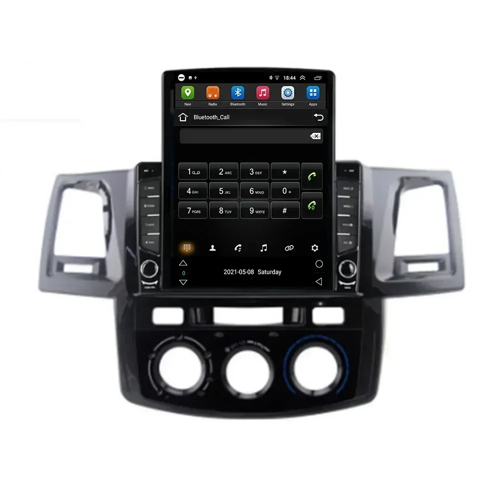 Tesla Screen For TOYOTA FortunerHILUX Revo Vigo Android 13 Car Radio Player GPS Navi Auto Stereo Multimedia Carplay 5G DSP