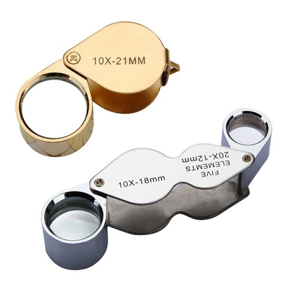 

10X Magnifying Magnifier Glass Jewellers Eye Foldable Jewelry Loop Loupe