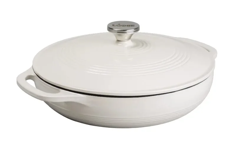 

Cast Iron 3.6 Quart Enameled Covered Casserole Oyster