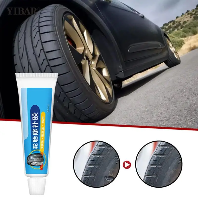 

Tire Repair Glue Liquid Strong Rubber Glues 30ml Black Rubber Wear-resistant Non-corrosive Adhesive Instant Strong Bond Leather