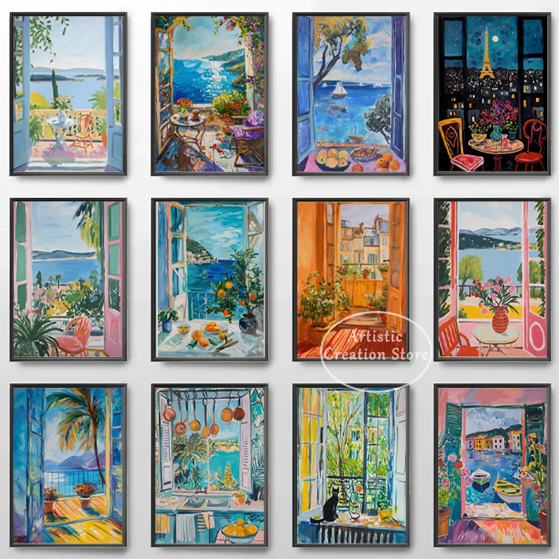 Картина на холсте Matisse с открытыми окнами