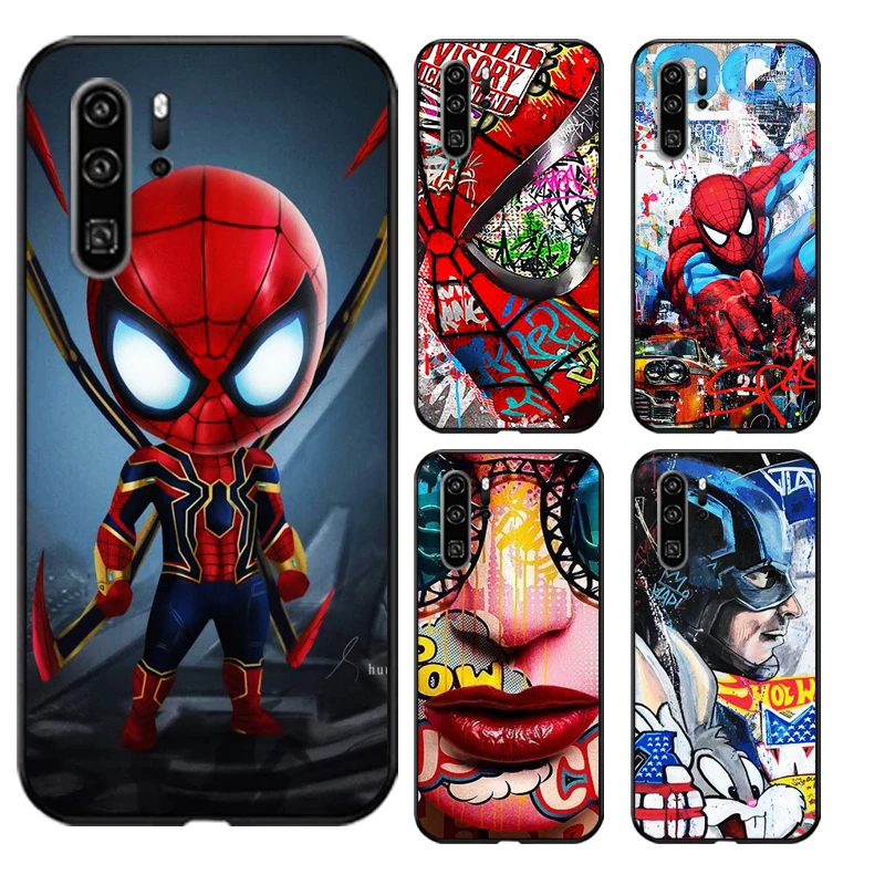 

Marvel Avengers Phone Cases For Huawei Honor P20 P20 Lite P20 Pro P30 Lite Huawei Honor P30 P30 Pro Funda Carcasa Back Cover