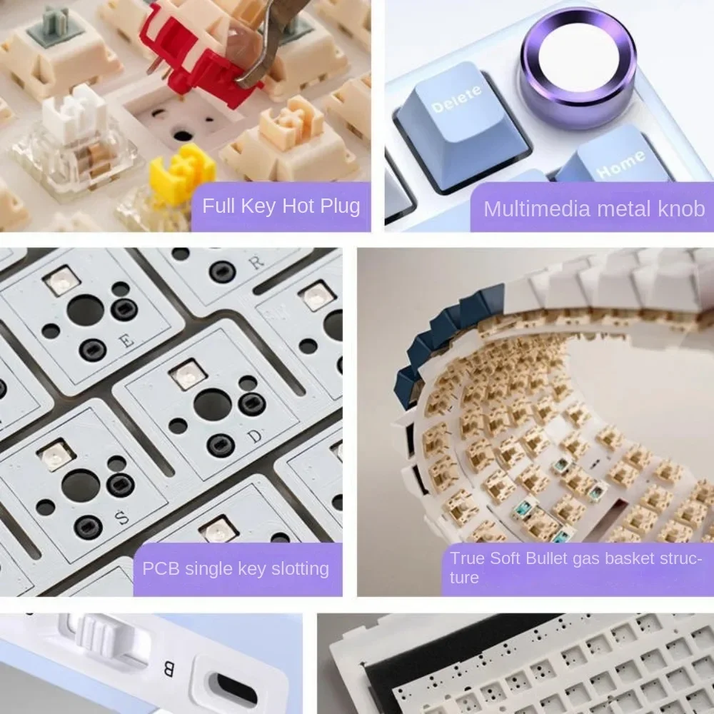 RK R75Pro Индивидуальная беспроводная механическая клавиатура для игр раскладка 75%