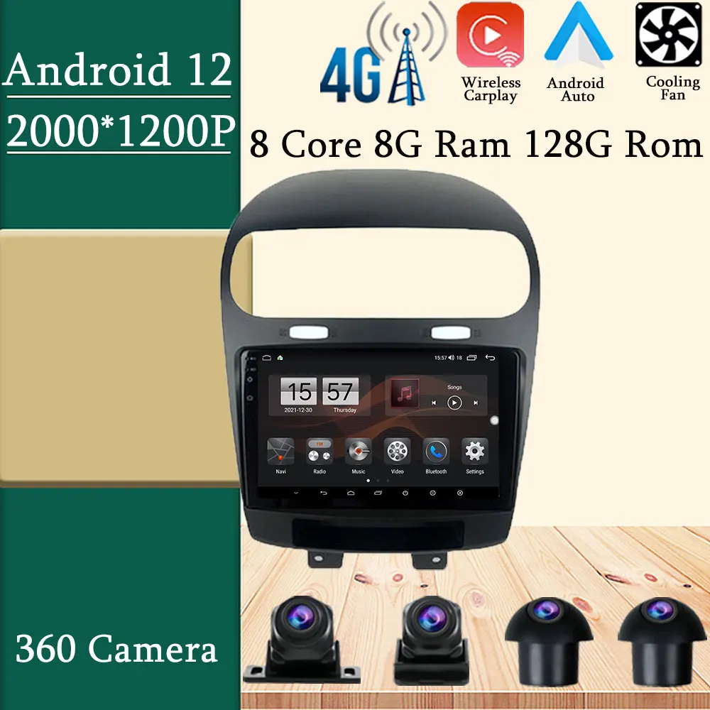 Android 11.0 For Dodge Journey Fiat Leap 2012-2020 Navigation GPS Car Multimedia Player Radio Carplay BT WIFI