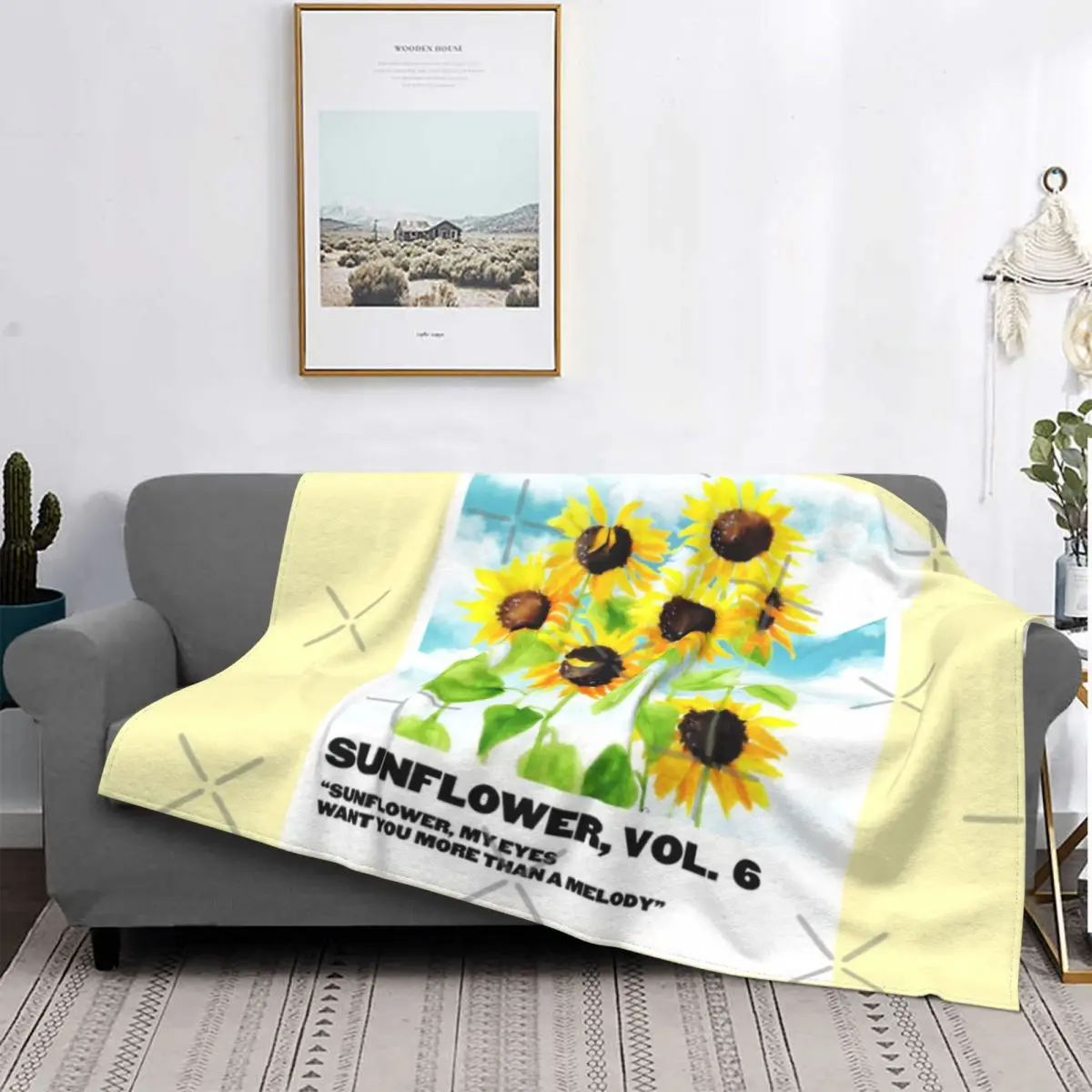 

Manta Polaroid de girasoles Vol 6, colcha de cama a cuadros, toalla de lino, manta a cuadros, colcha de verano
