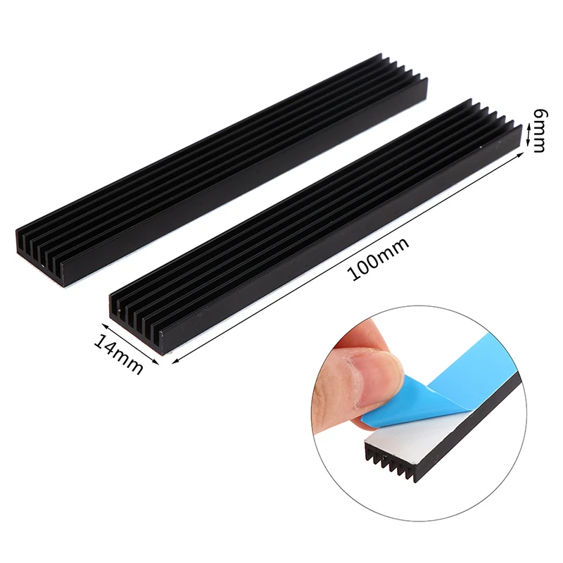 

1Pc 100*14*6MM Aluminum Heatsink Panel Heat Sink CPU Power Amplifier Radiator