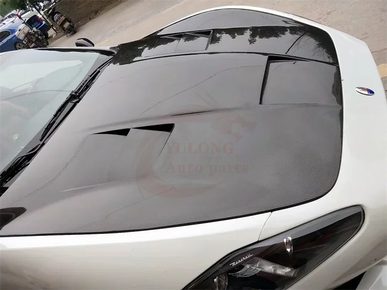 Передний бампер из настоящего углеродного волокна в стиле DMC капот двигателя