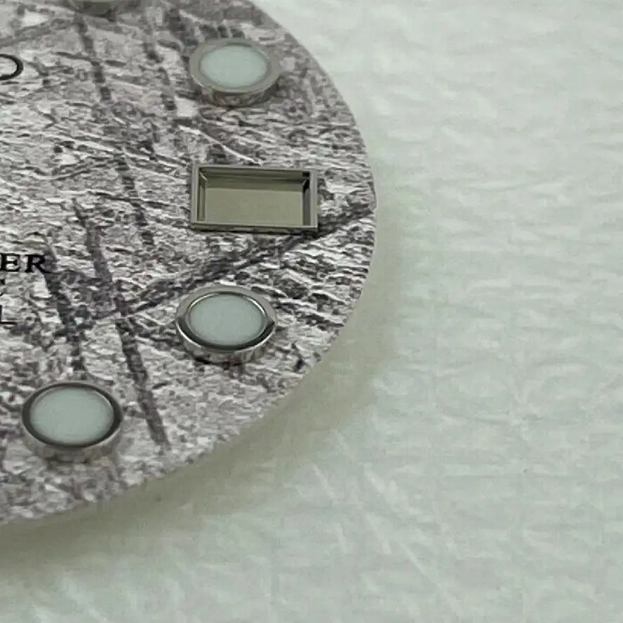 Meteorite pattern dial with C3 green luminous for SKX007 abalone diver watch modification parts NH35/36/7S/4R movement case Date