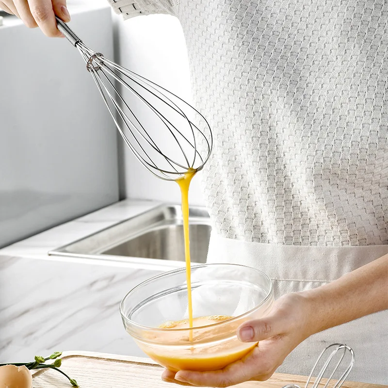 

5.5/7/8/12 Inches Egg Beater Balloon Wire Whisk Manual Stainless Steel Cream Mixer Stirring Mixing Balloon Coil Mixer Tools